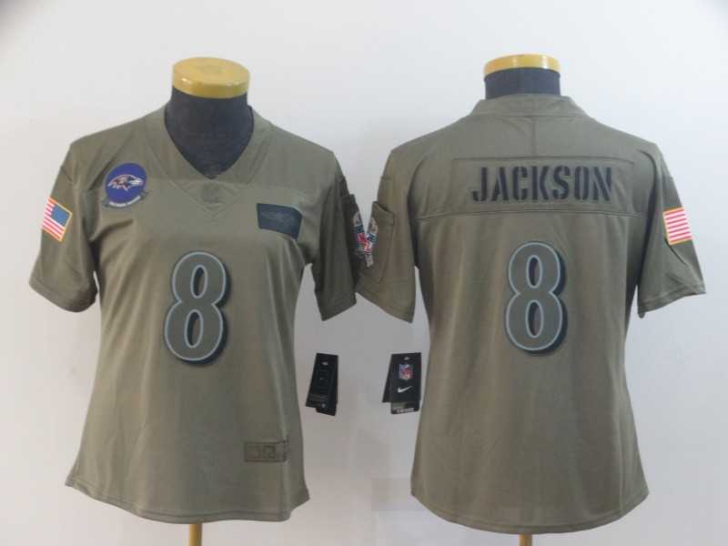 Women Nike Ravens 8 Lamar Jackson 2019 Olive Salute To Service Limited Jersey,We sell and wholesale Women Nike Ravens 8 Lamar Jackson 2019 Olive Salute To Service Limited Jersey on line form chian!